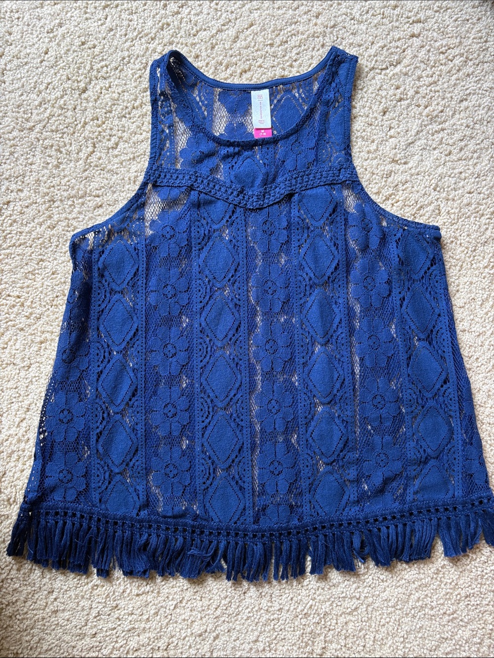 Sheer Navy Top